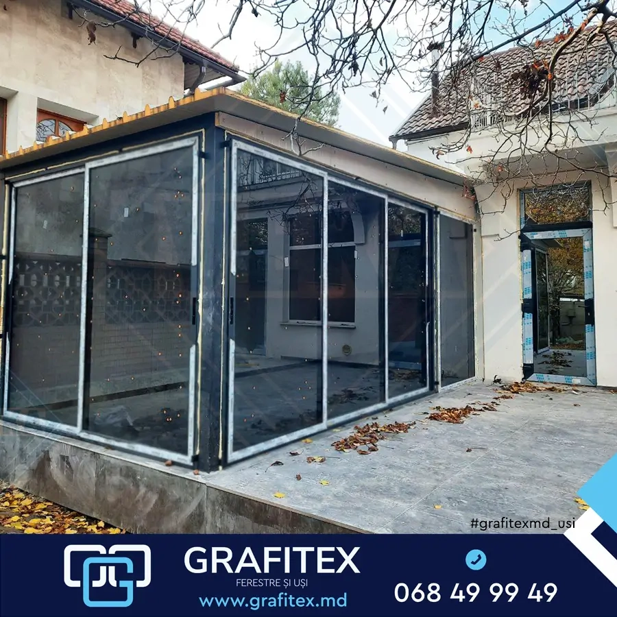 Bloc balcon PVC VEKA, lucrare Grafitex