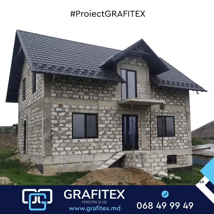 Fereastră din aluminiu, montaj profesional Grafitex