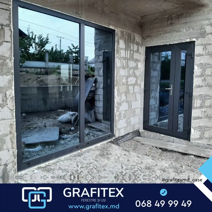 Fereastră din aluminiu pentru locuință — proiect Grafitex