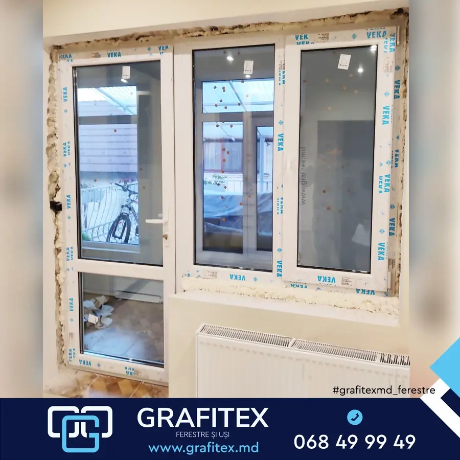 Închidere logie PVC VEKA — lucrare Grafitex